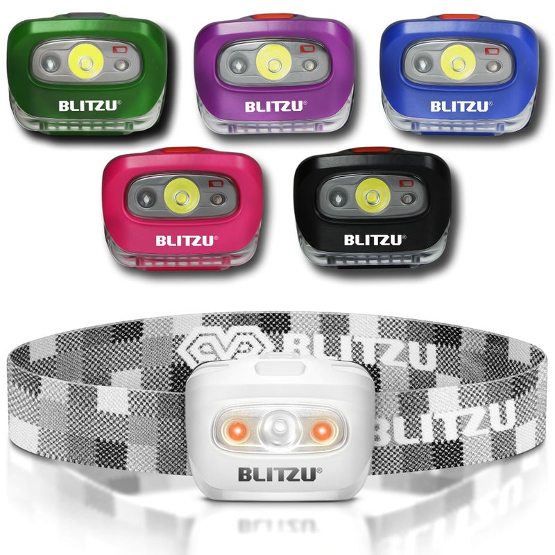 BLITZU Led Headlamp Flashlight for Adults and Kids. Super Bright Outdoor Headlight Headlamps. Head Lamp with Red Safety Light Great for Running, Camping, Reading, Hiking at Night Time CAMO - Image 1
